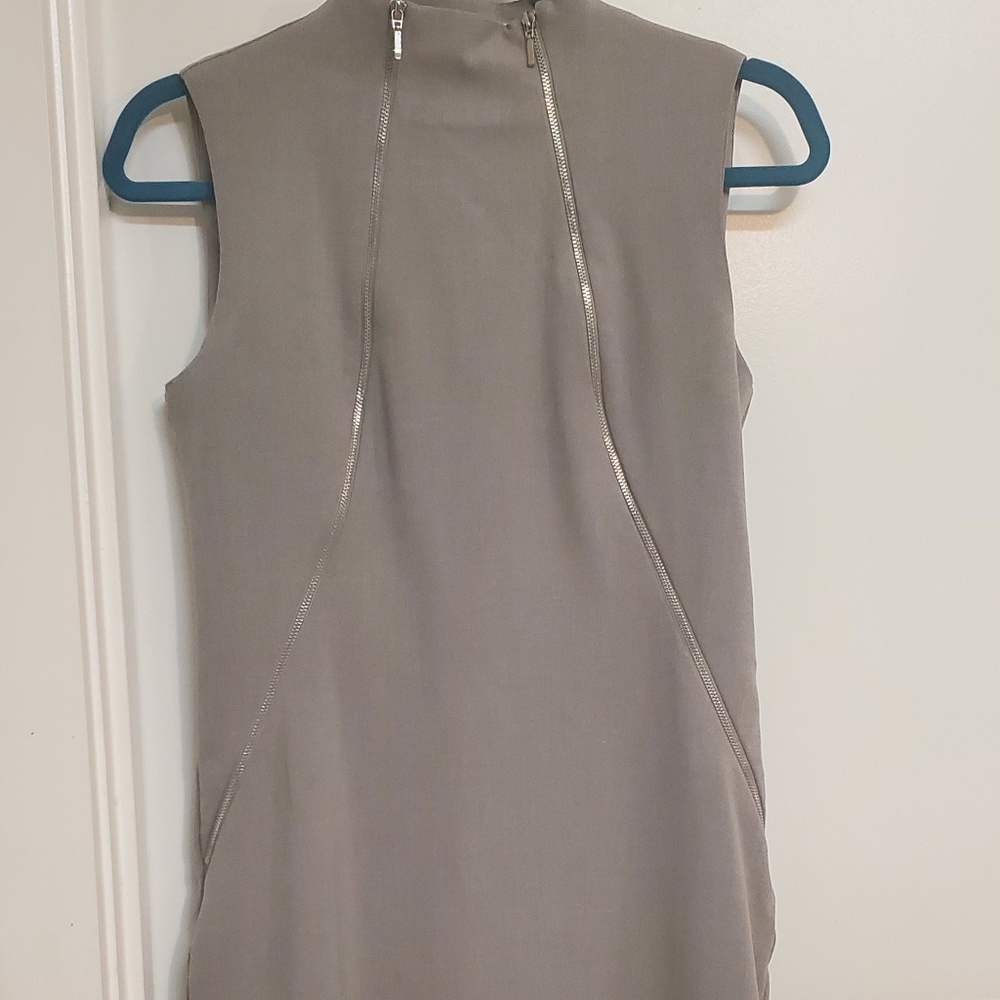 Calvin Klein Gray Zipper Dress Size 2